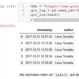 Mini-Tutorial: Git-Log-Analyse mit Python und Pandas (German)